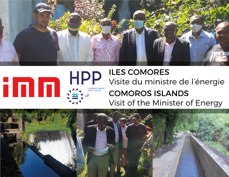 Visite ministérielle des sites IMM de réhabilitation de centrales hydroélectriques aux Iles Comores